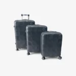 Polypropylene Hard-Shell Spinner Luggage -  Grey Black
