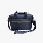GORDER Laptop Bag – Fully Cushioned Business Shoulder Bag with Trolley Sleeve & Dual Straps - Deep Dark Blue - Image 4