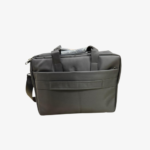 GORDER Laptop Bag – Fully Cushioned Black Business Shoulder Bag with Trolley Sleeve & Dual Straps - Grey Black